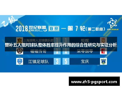 替补五人组对球队整体胜率提升作用的综合性研究与实证分析